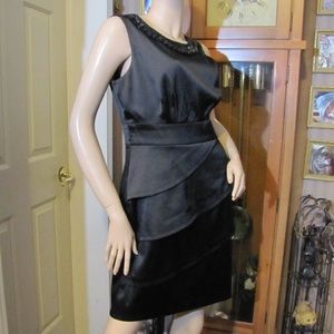 Connected Apparel Black Dress with Beading 10